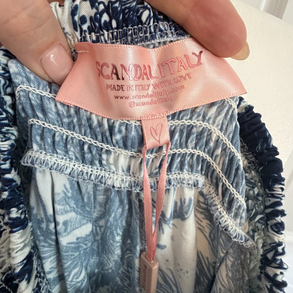 scandal italy | wide leg smocked waist pants | NWT medium - Picture 4 of 7